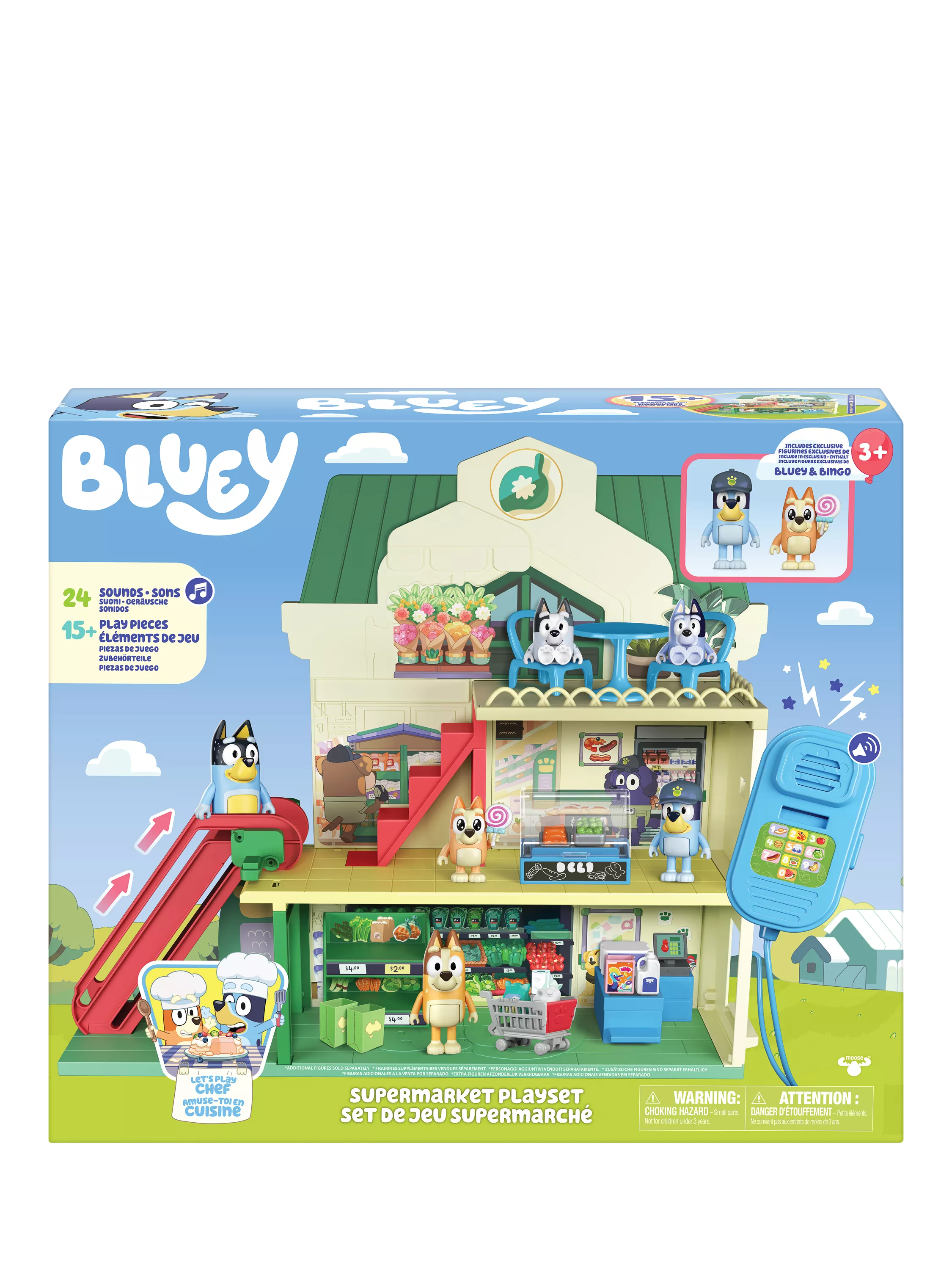 Bluey Supermarket Playset toy with escalator - British product