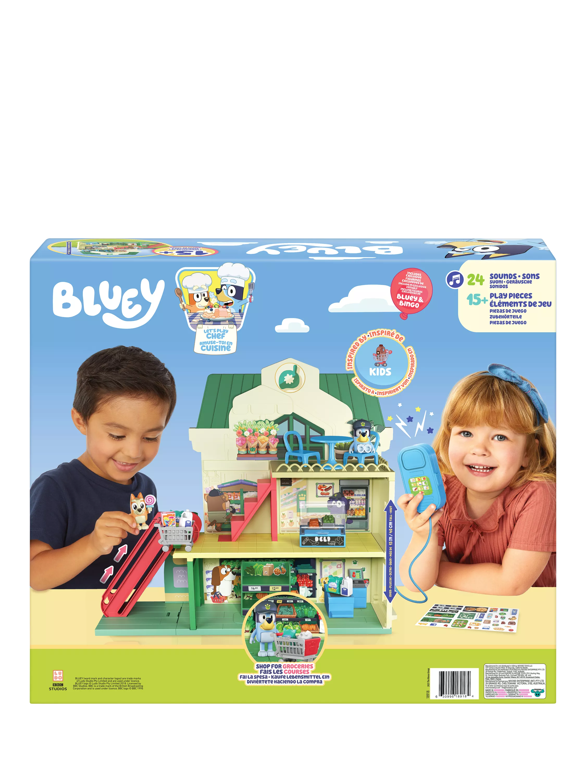 Bluey Supermarket Playset toy with escalator - British product
