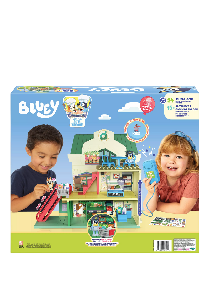 Bluey Supermarket Playset toy with escalator - British product