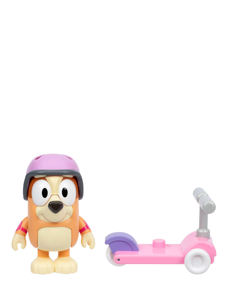 Bluey Bingo Chat Mates figure with scooter, imported from the UK