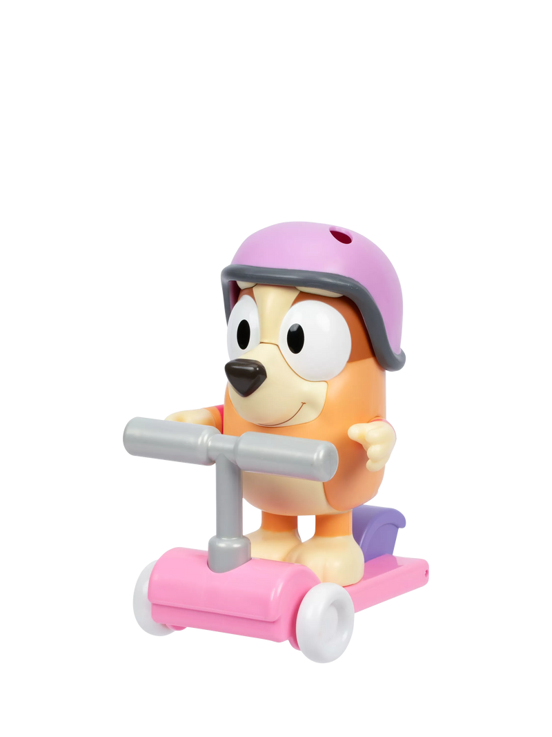 Bluey Bingo Chat Mates figure with scooter, imported from the UK
