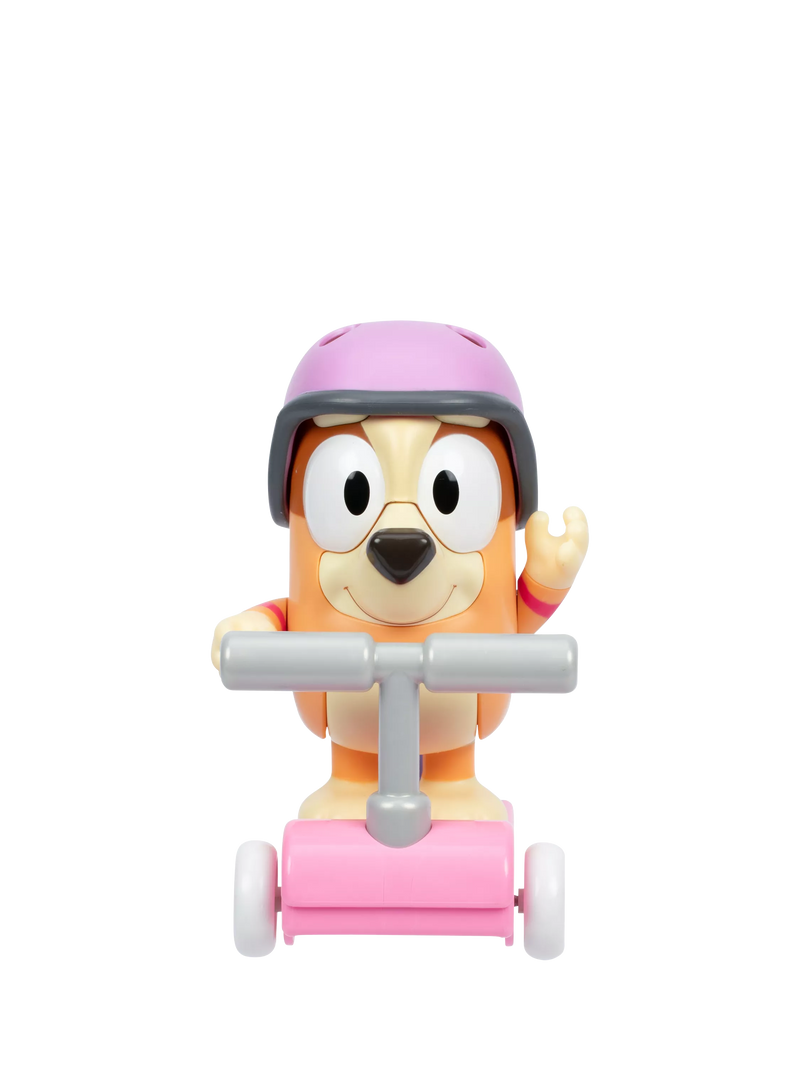 Bluey Bingo Chat Mates figure with scooter, imported from the UK