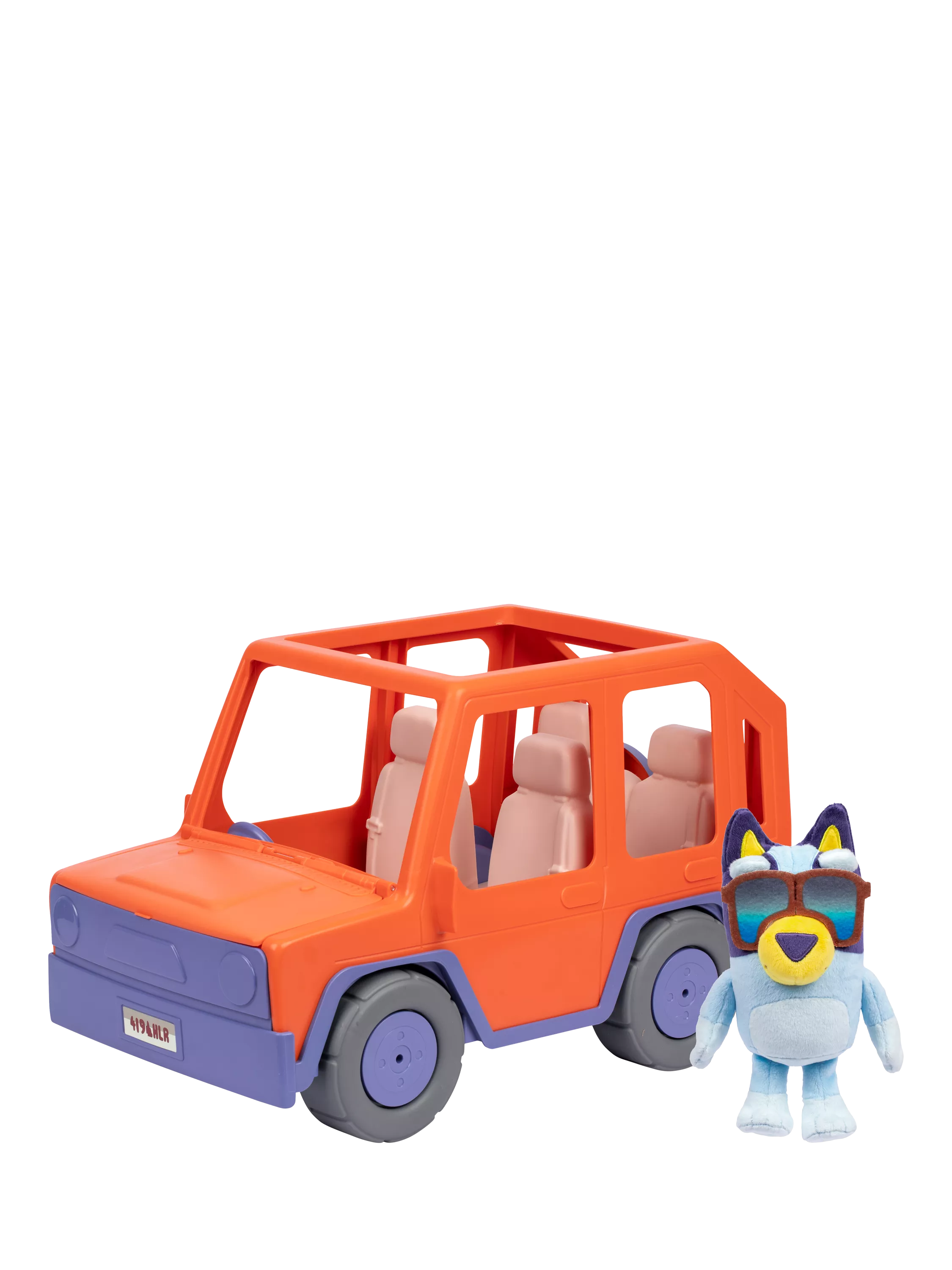 Bluey Buddies 4WD car and 8-inch plush - British product