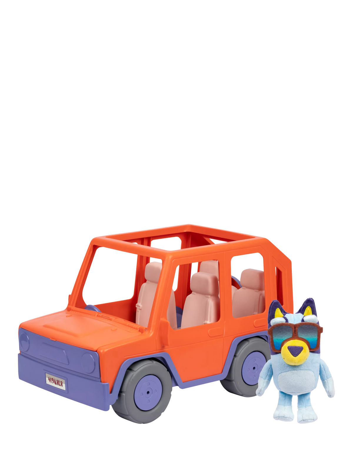 Bluey Buddies 4WD car and 8-inch plush - British product