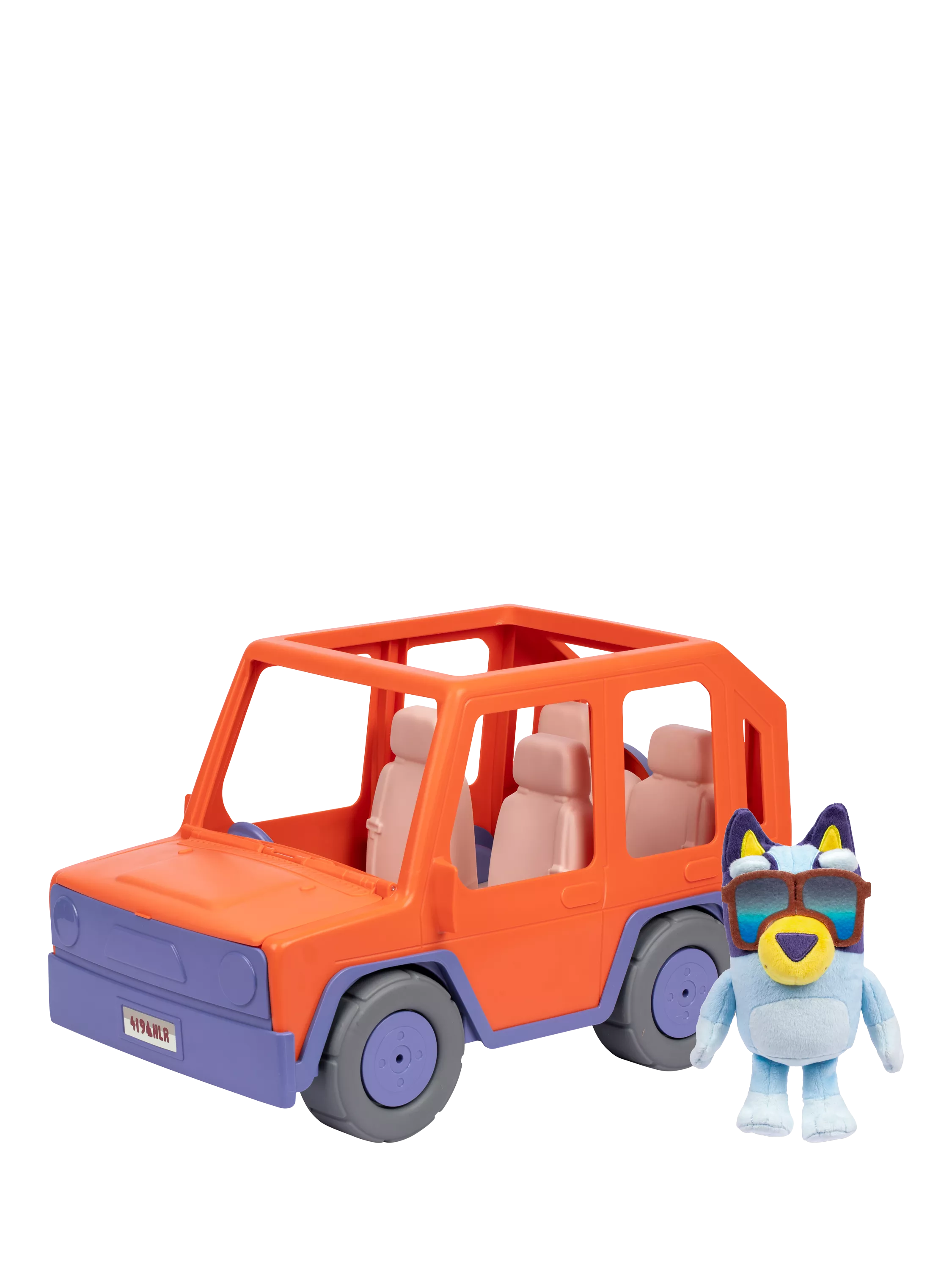 Bluey Buddies 4WD car and 8-inch plush - British product