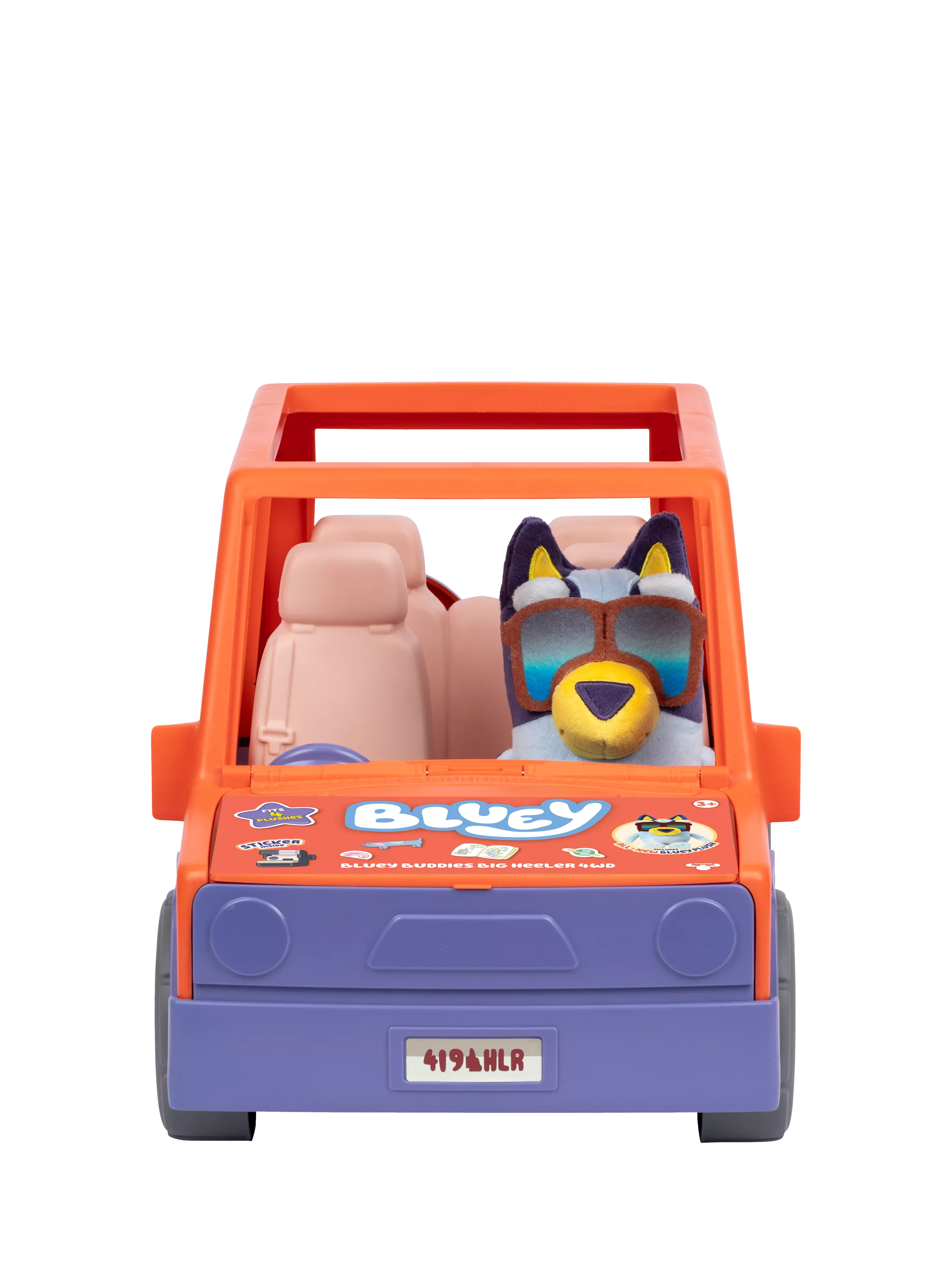 Bluey Buddies 4WD car and 8-inch plush - British product