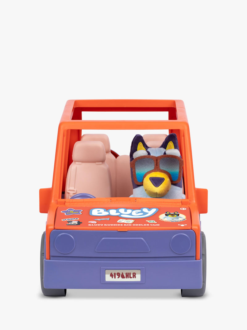 Bluey Buddies 4WD car and 8-inch plush - British product