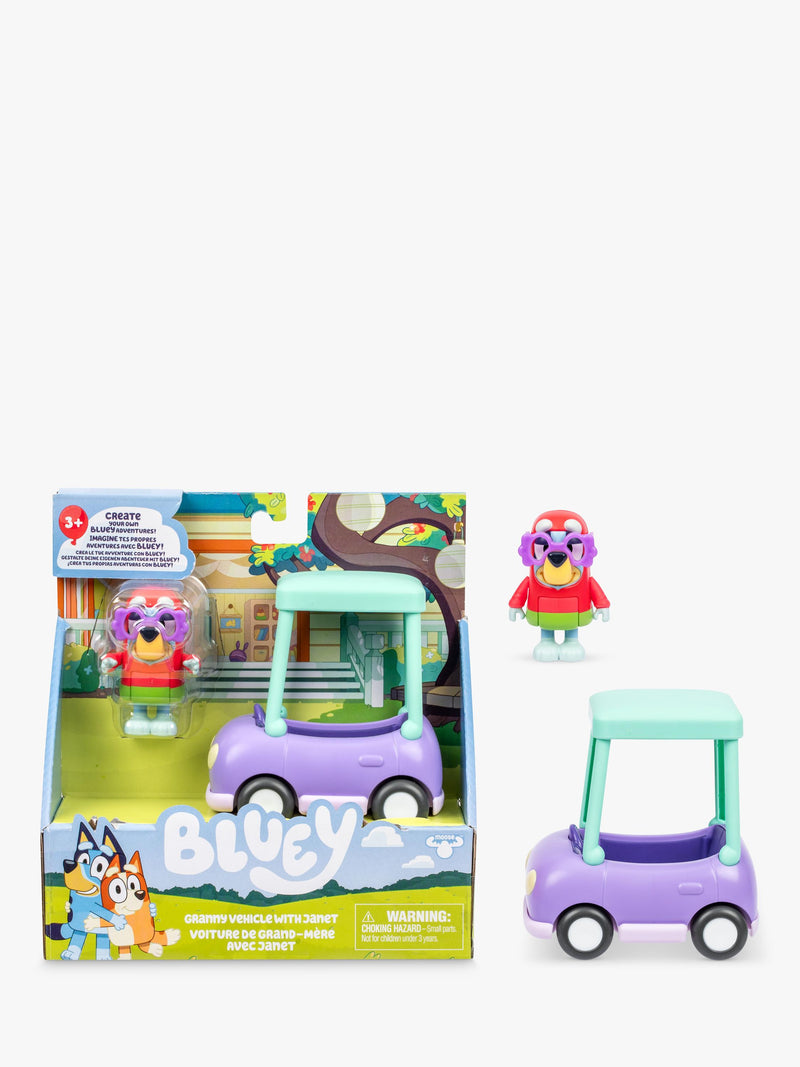 Bluey Granny Car Janet figure 3-inch, UK version