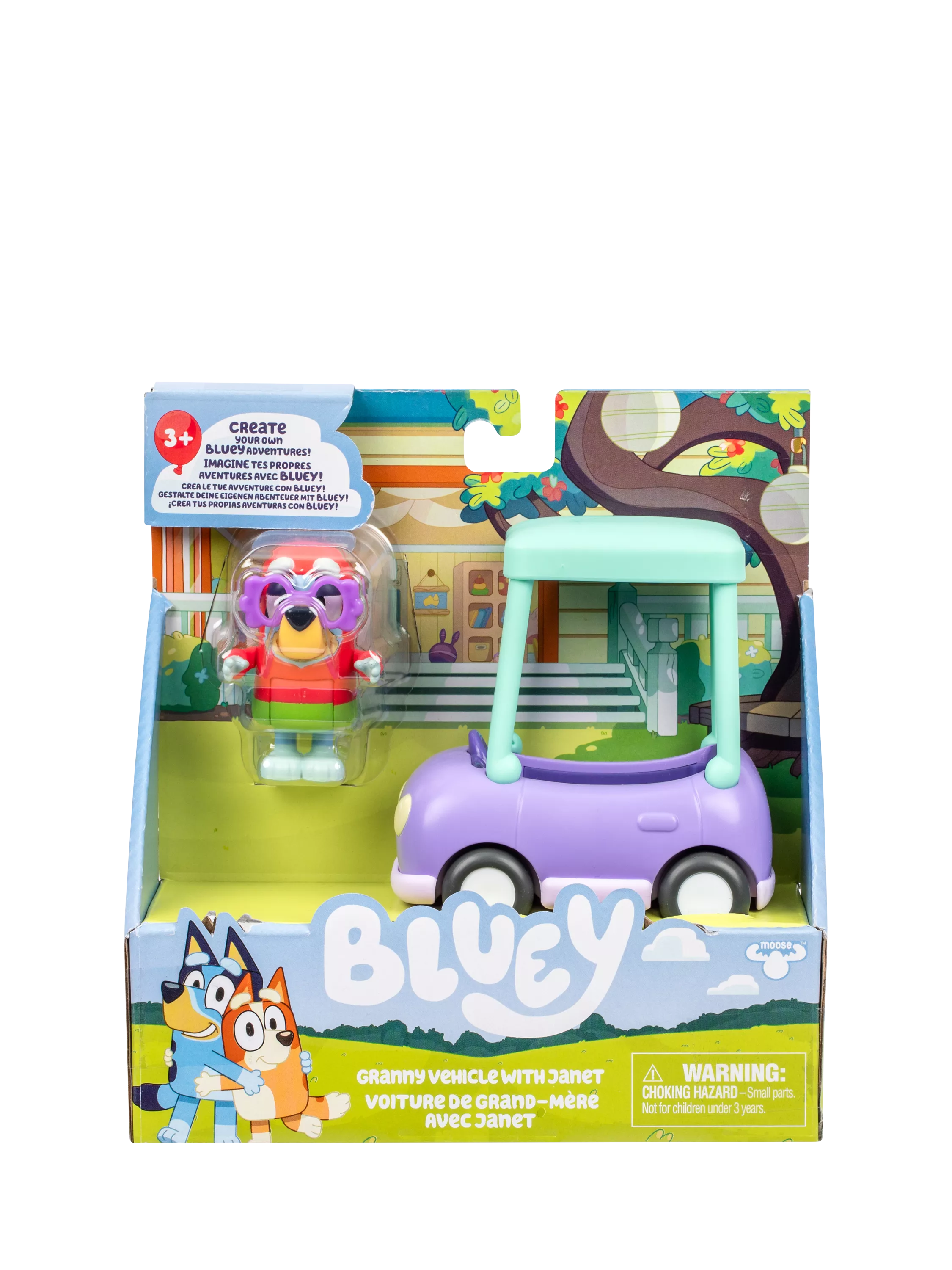 Bluey Granny Car Janet figure 3-inch, UK version