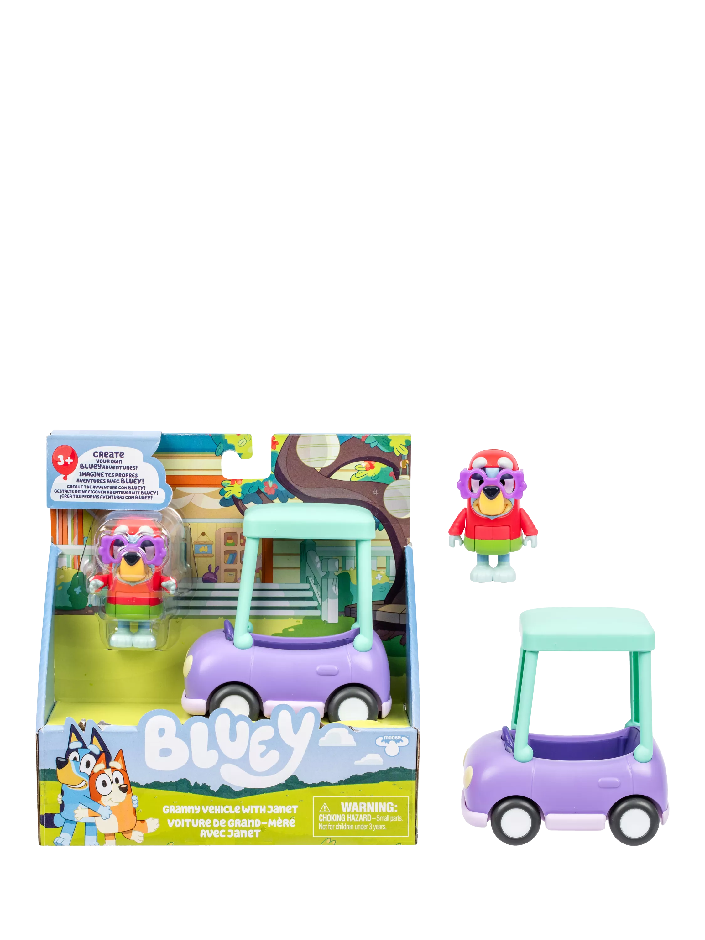 Bluey Granny Car Janet figure 3-inch, UK version