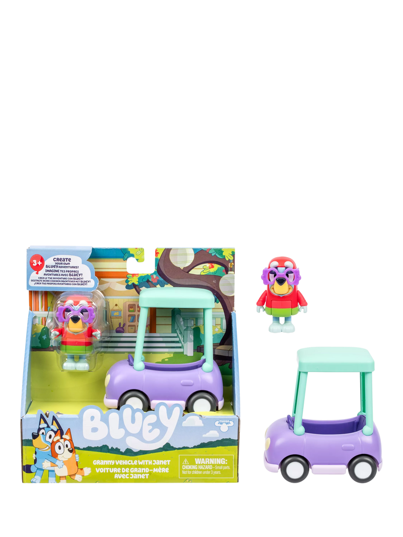 Bluey Granny Car Janet figure 3-inch, UK version