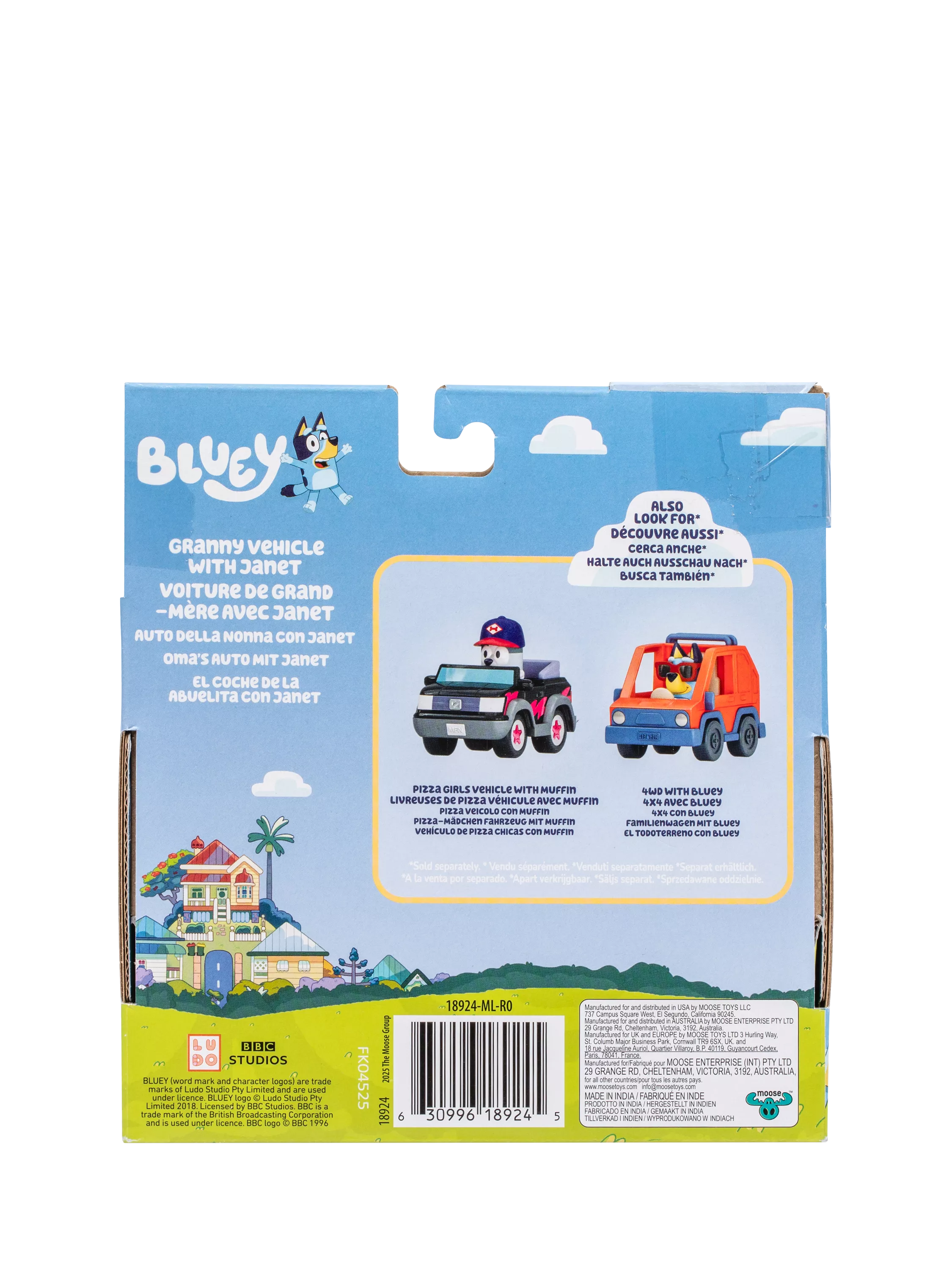 Bluey Granny Car Janet figure 3-inch, UK version