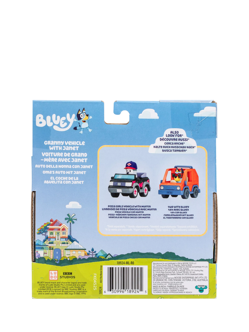 Bluey Granny Car Janet figure 3-inch, UK version