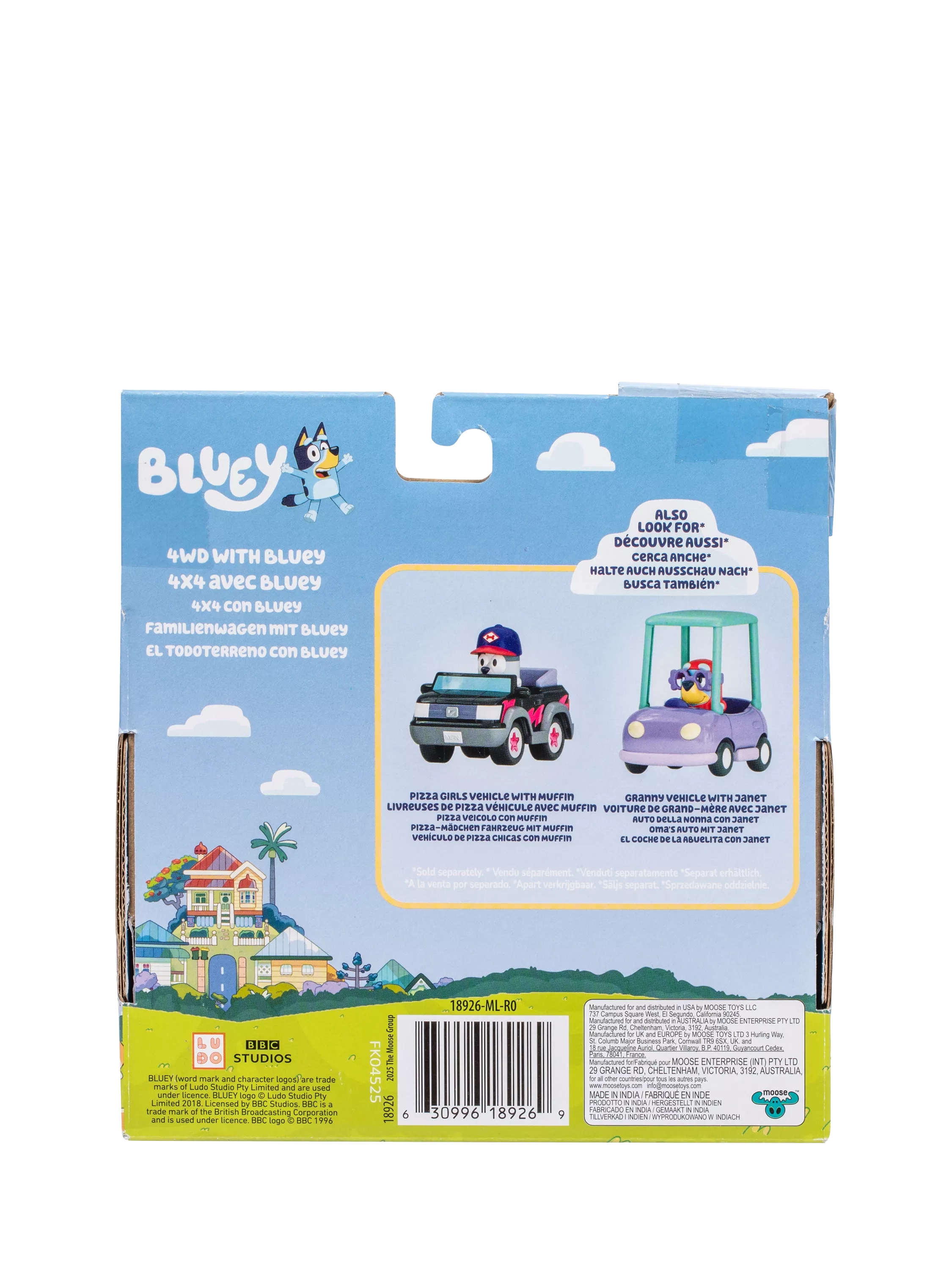 Bluey 4WD vehicle with Bluey figure, imported from the UK