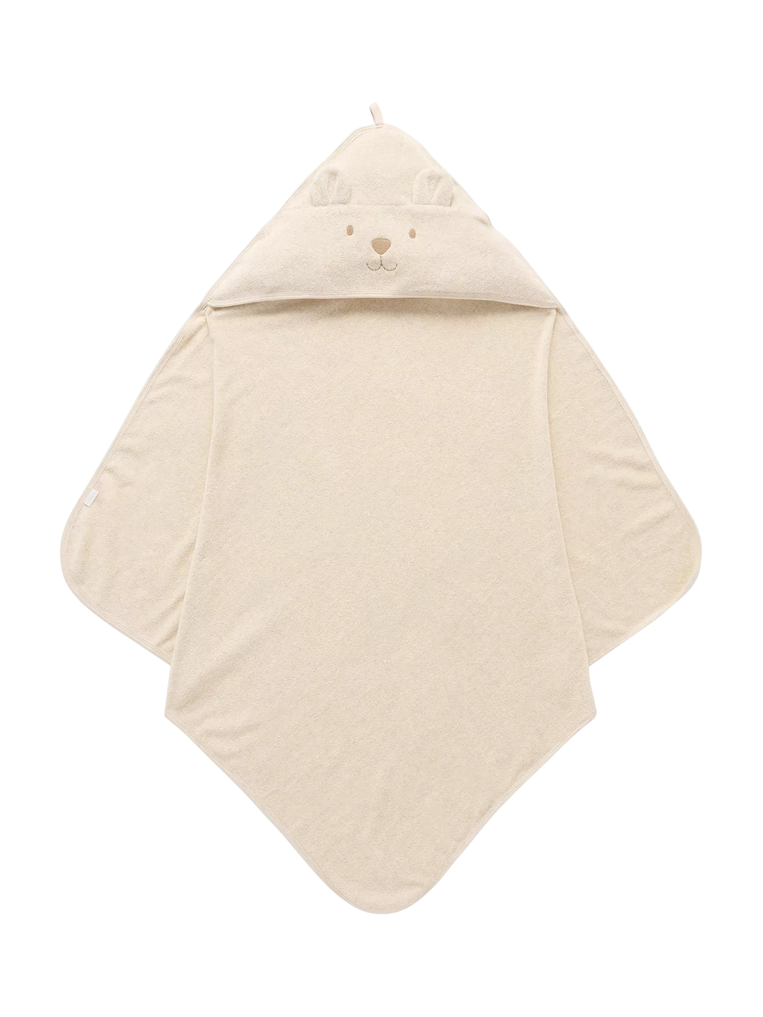 Purebaby hooded bear towel wheat melange, imported from the UK