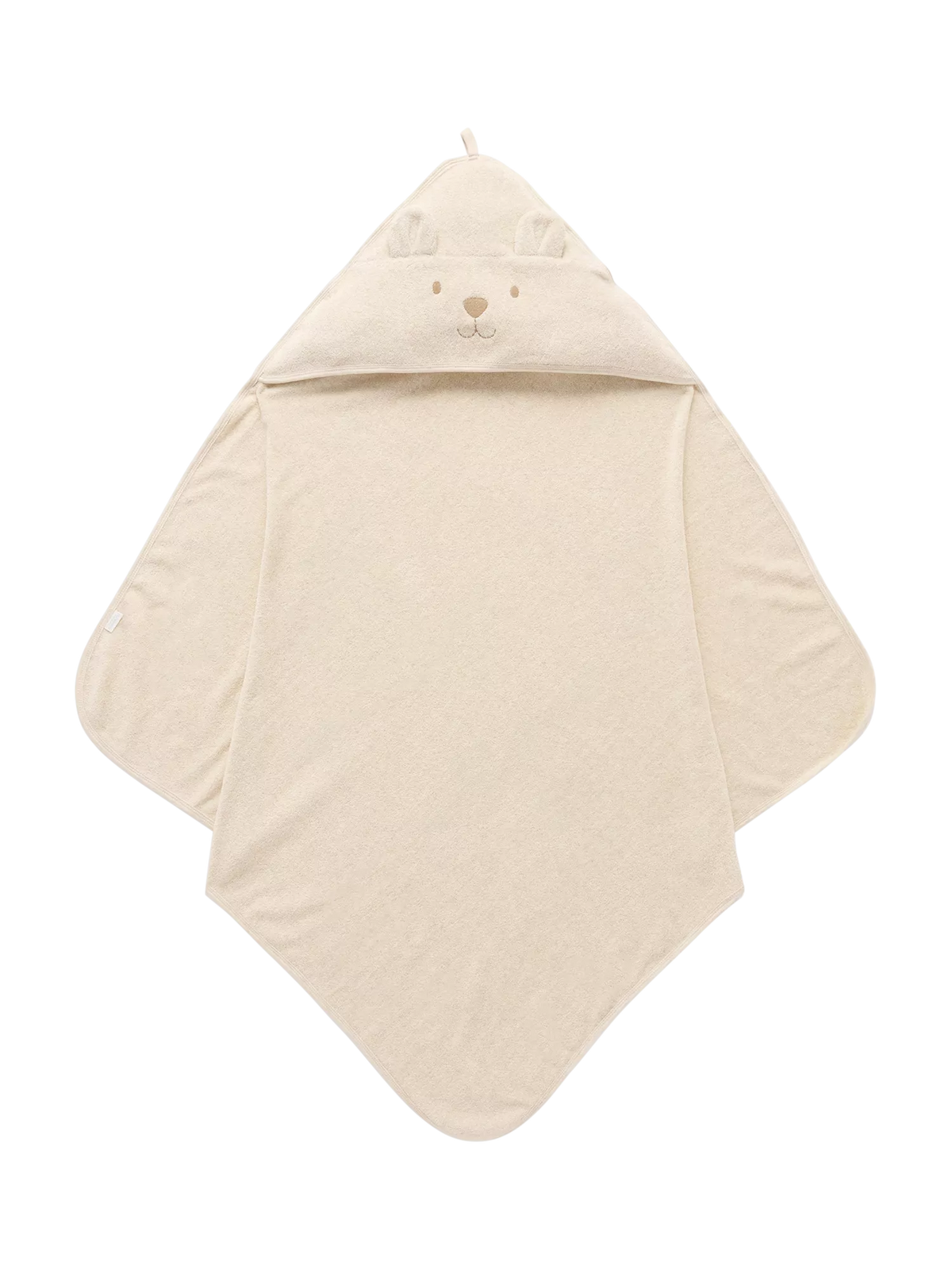 Purebaby hooded bear towel wheat melange, imported from the UK