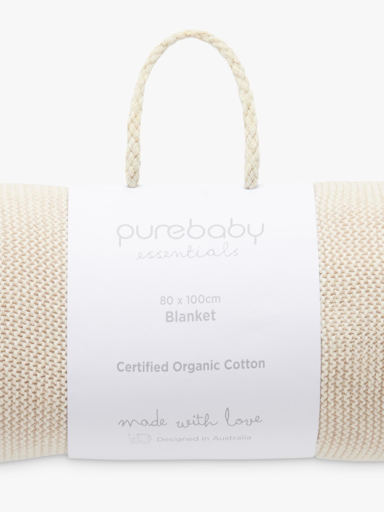 Purebaby baby blanket Wheat Melange (British brand)