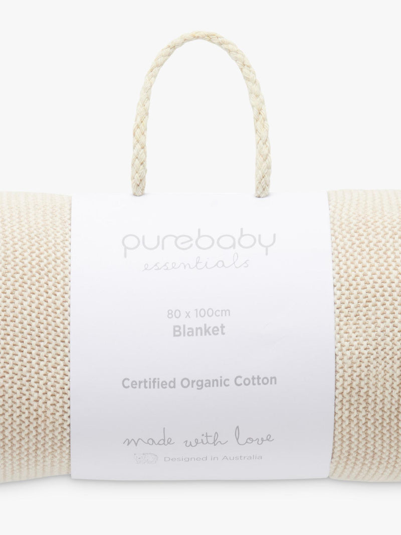 Purebaby baby blanket Wheat Melange (British brand)