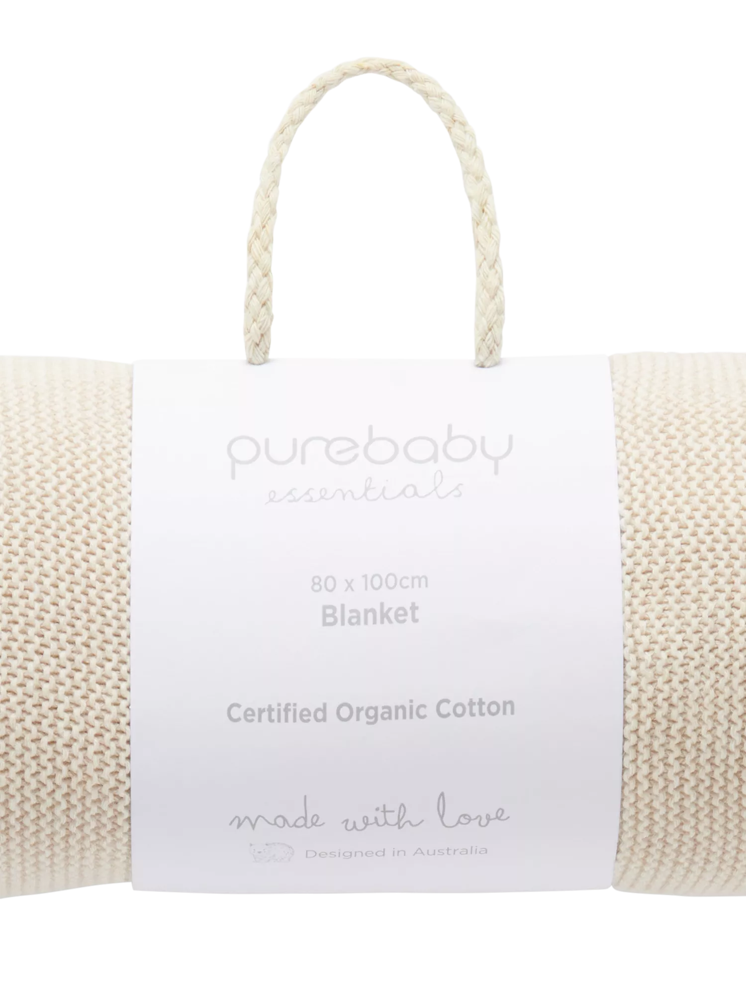 Purebaby baby blanket Wheat Melange (British brand)