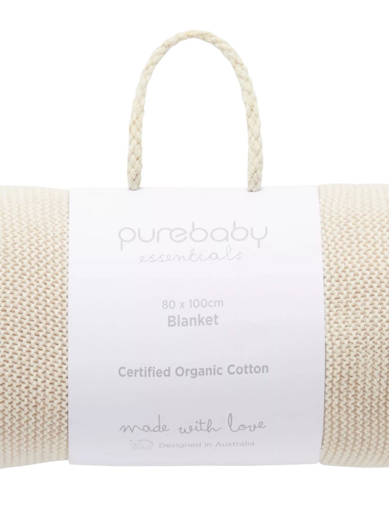 Purebaby baby blanket Wheat Melange (British brand)