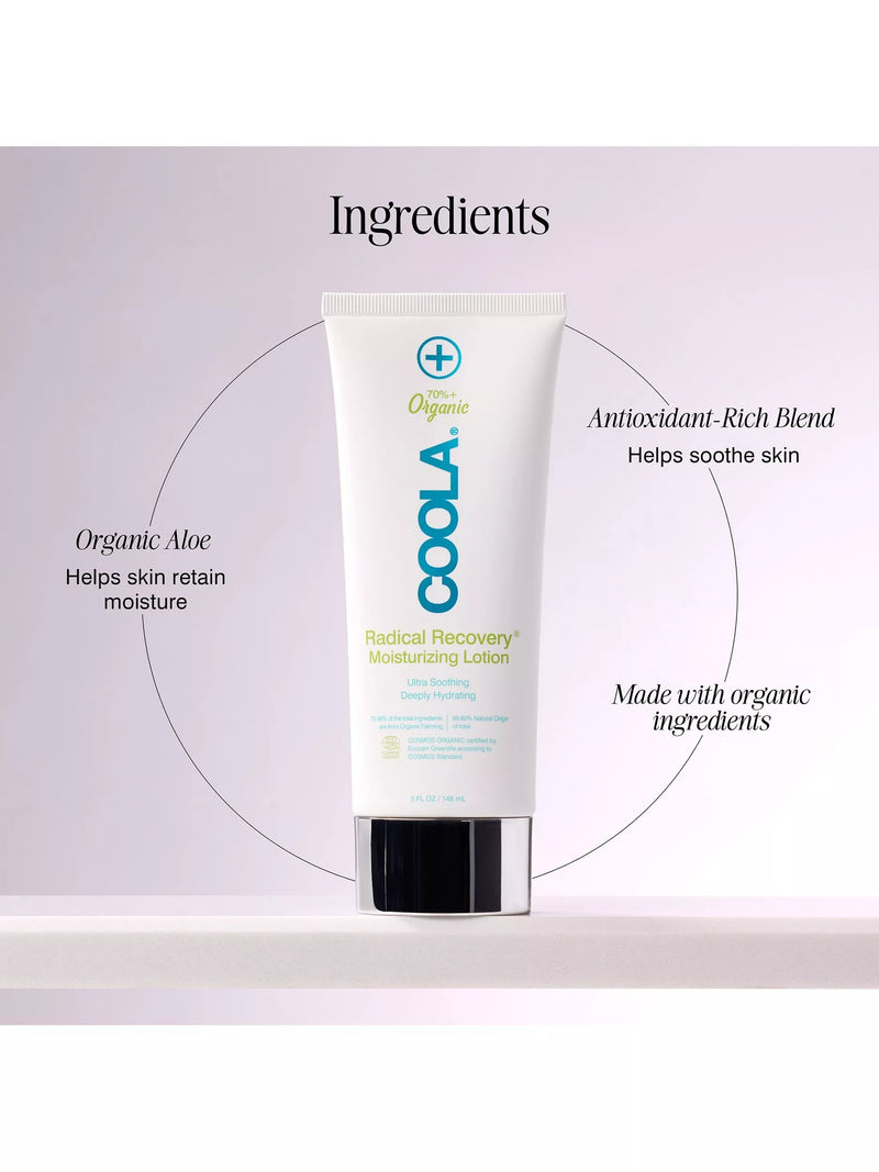 COOLA Radical Recovery after sun lotion 148ml, imported from the UK