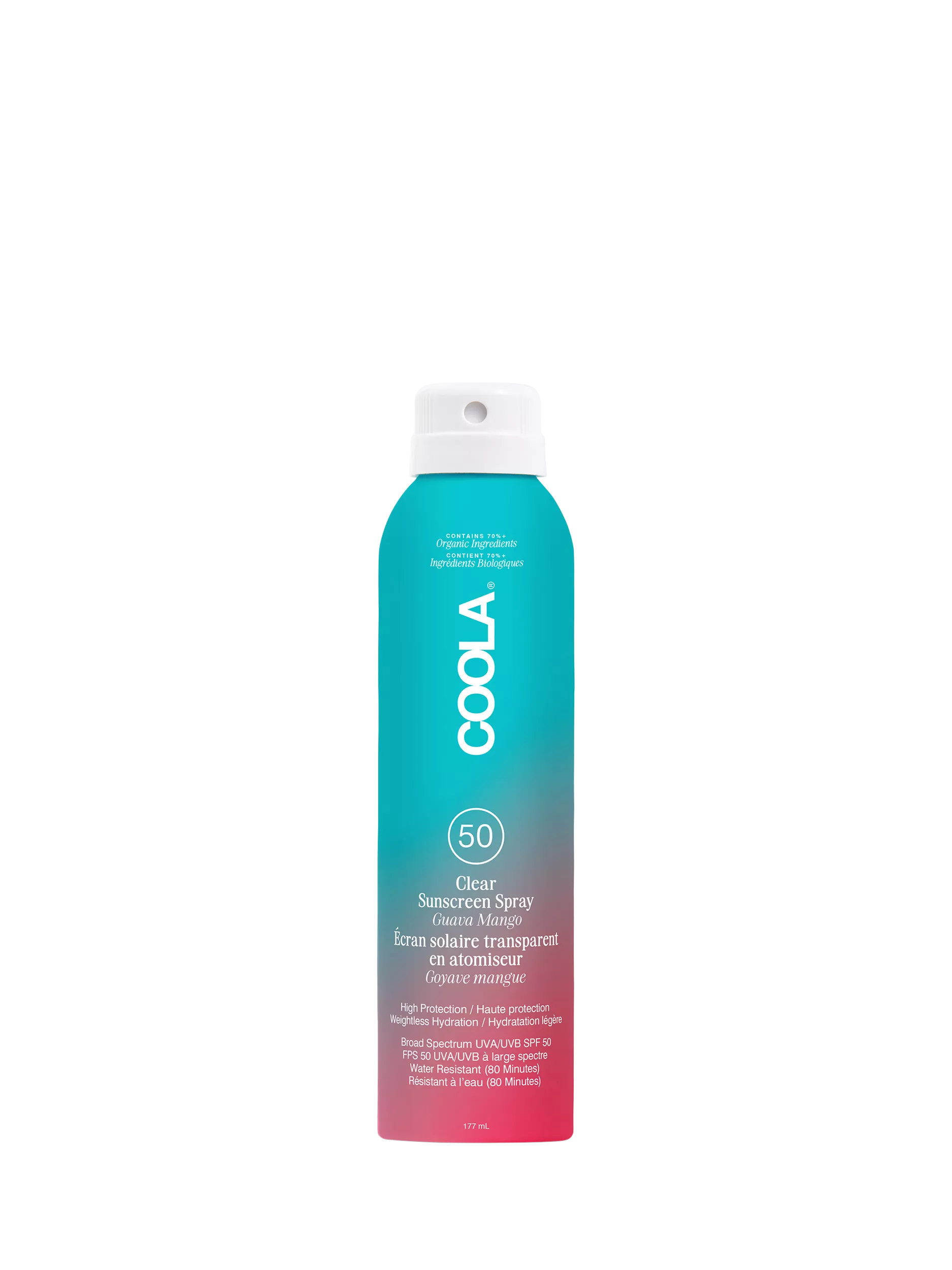 COOLA Clear Sunscreen Spray Guava Mango 177ml - British product