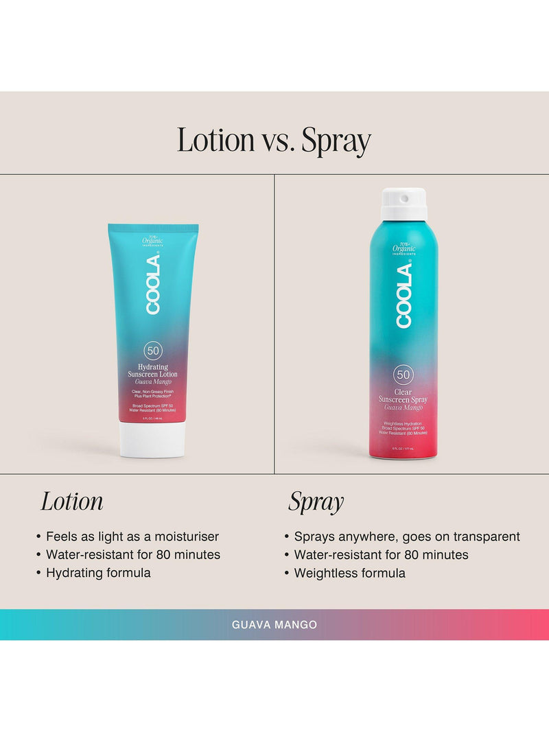 COOLA Clear Sunscreen Spray Guava Mango 177ml - British product