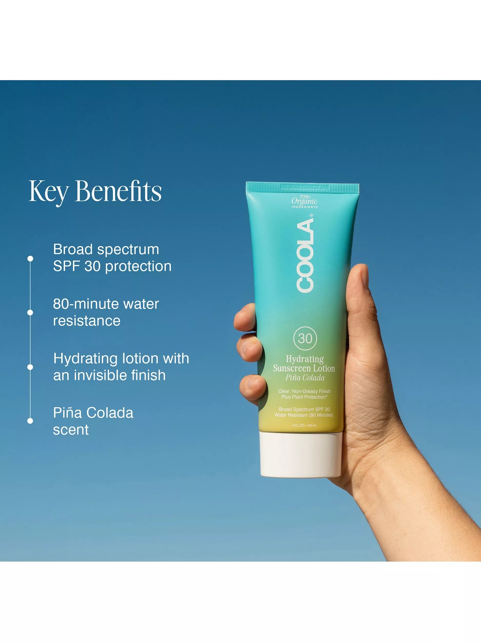 COOLA sunscreen lotion Piña Colada 148ml, UK version
