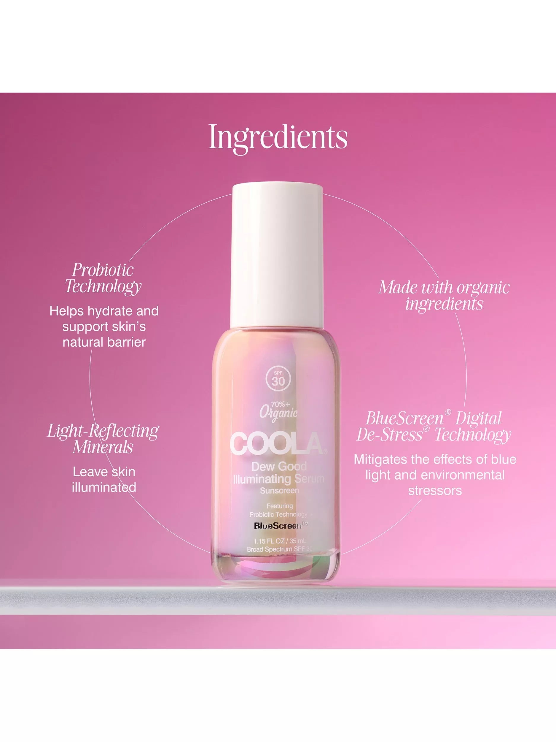 COOLA Dew Good serum SPF 30 35ml, UK version