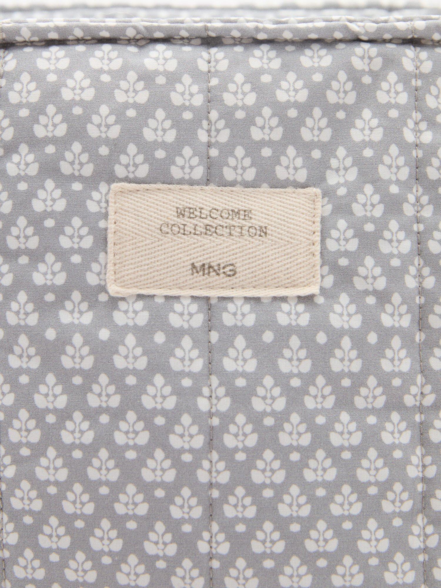 Mango floral cotton maternity shoulder bag in grey - British product