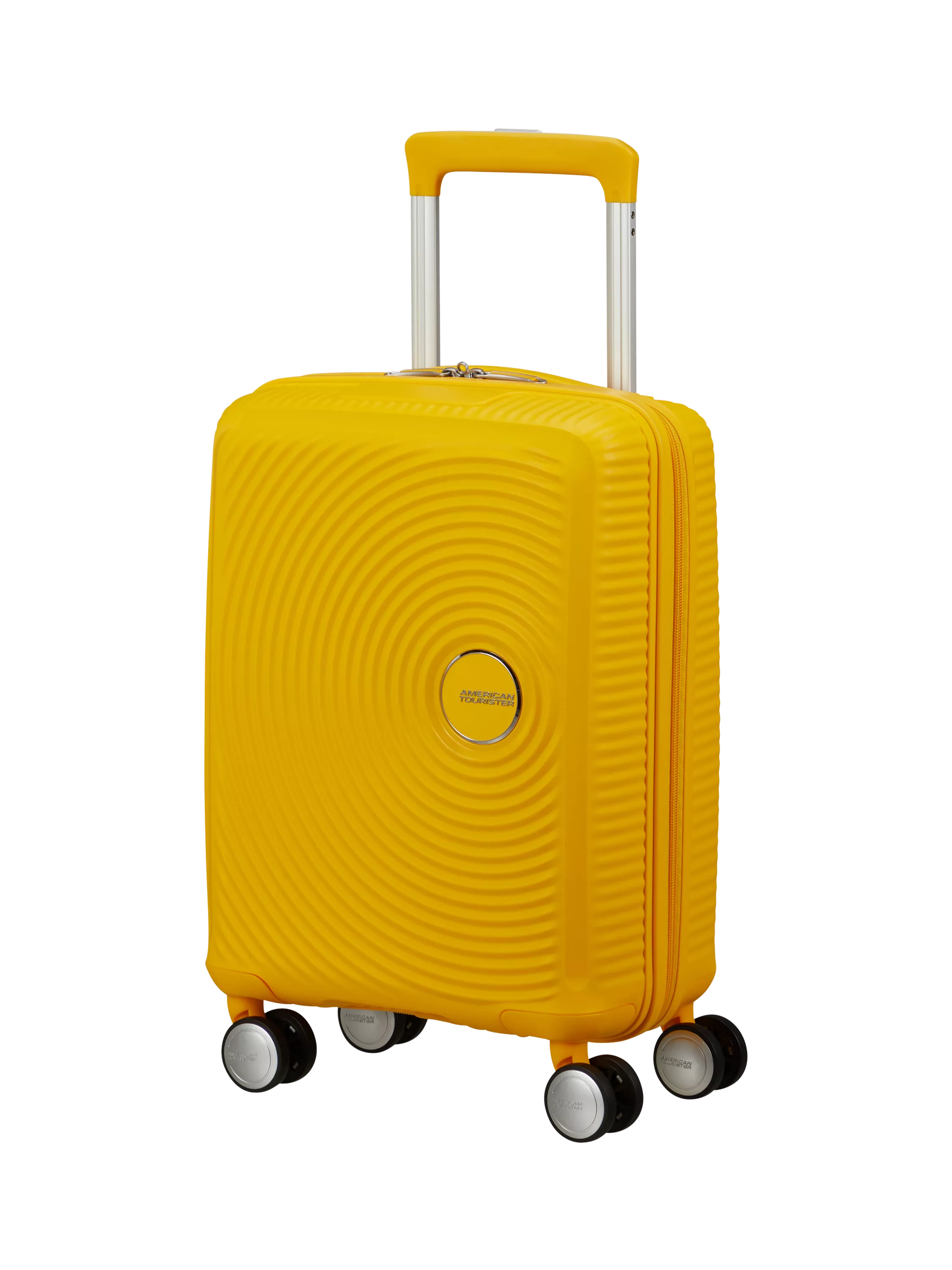 American Tourister SoundBox Mini 4-Wheel Spinner 47cm Cabin Case, Golden Yellow