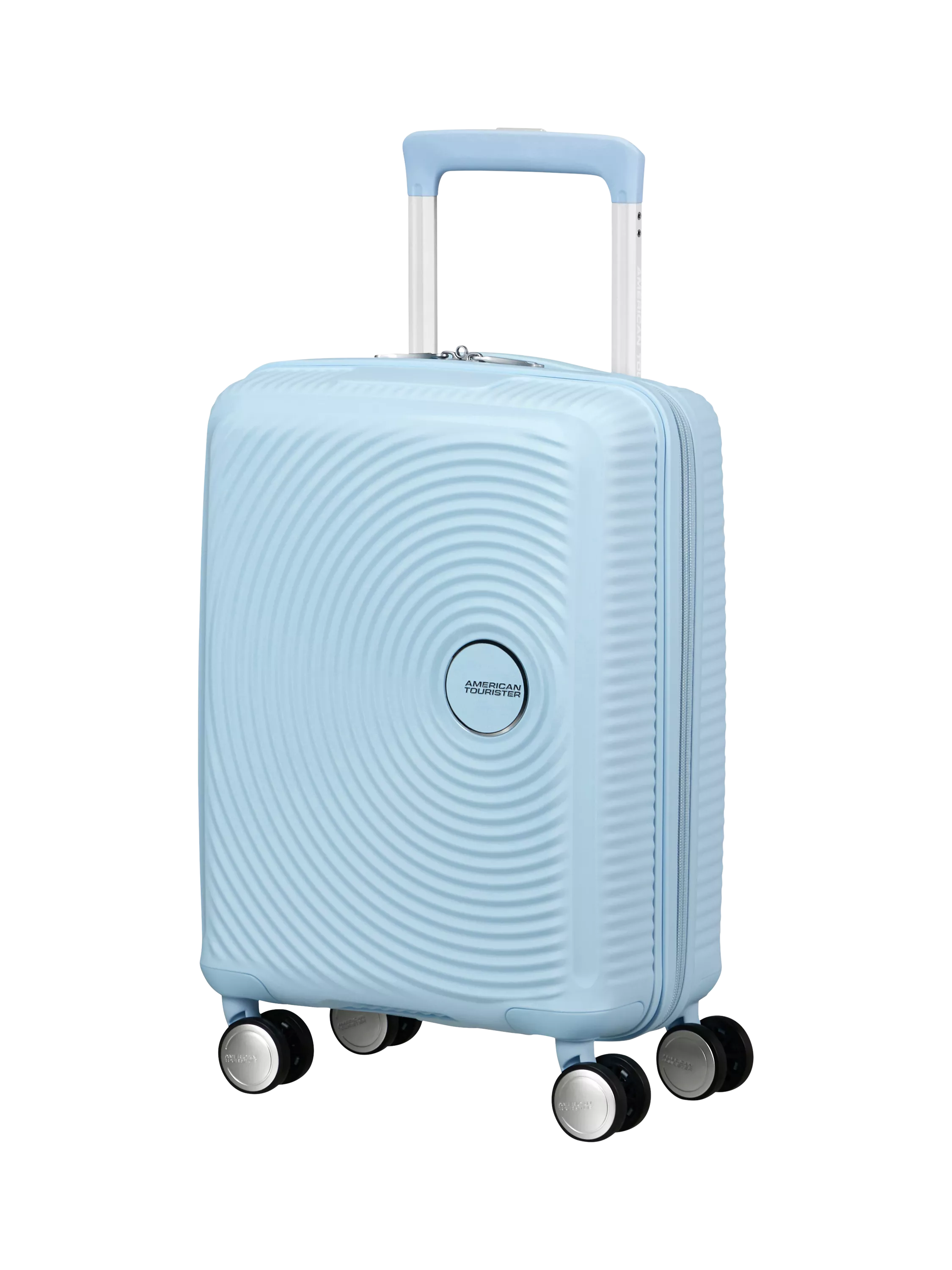 American Tourister SoundBox Mini 4-Wheel Spinner 47cm Cabin Case, Pastel Blue
