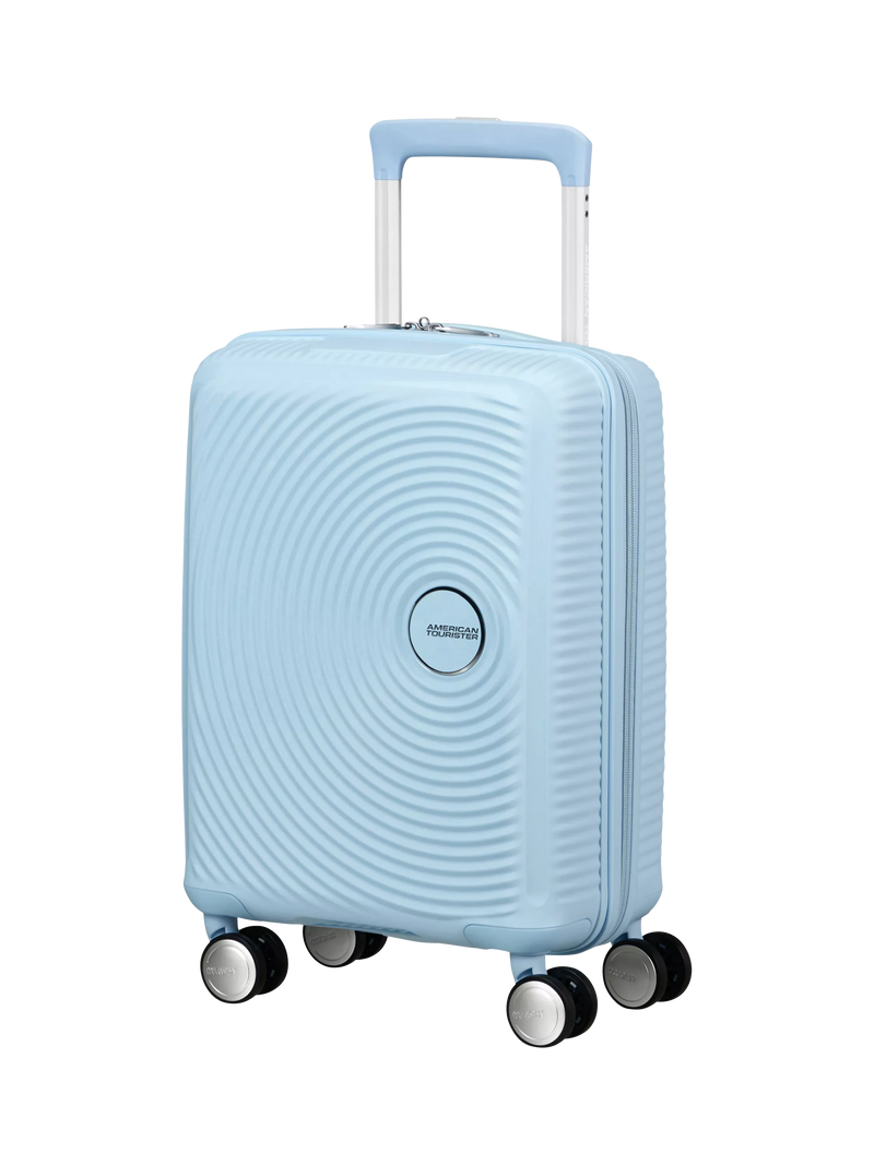 American Tourister SoundBox Mini 4-Wheel Spinner 47cm Cabin Case, Pastel Blue