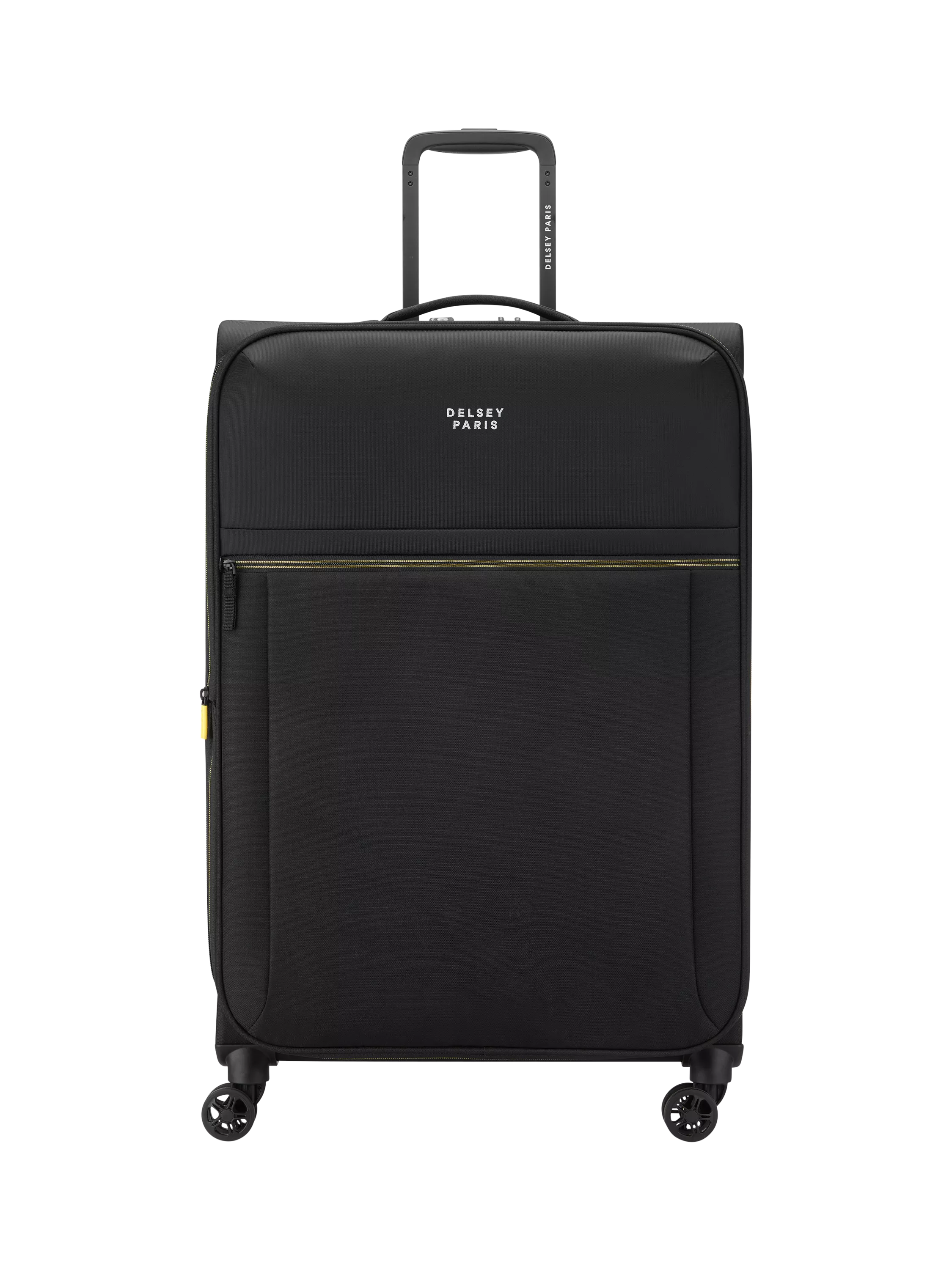 DELSEY Brochant 3.0 4-Wheel 78cm Expandable Large Suitcase, Deep Black