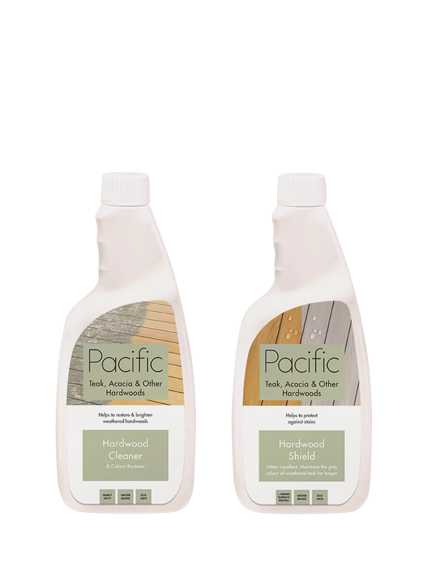 Pacific Hardwood Cleaner and Hardwood Shield set 2x750ml, imported from the UK