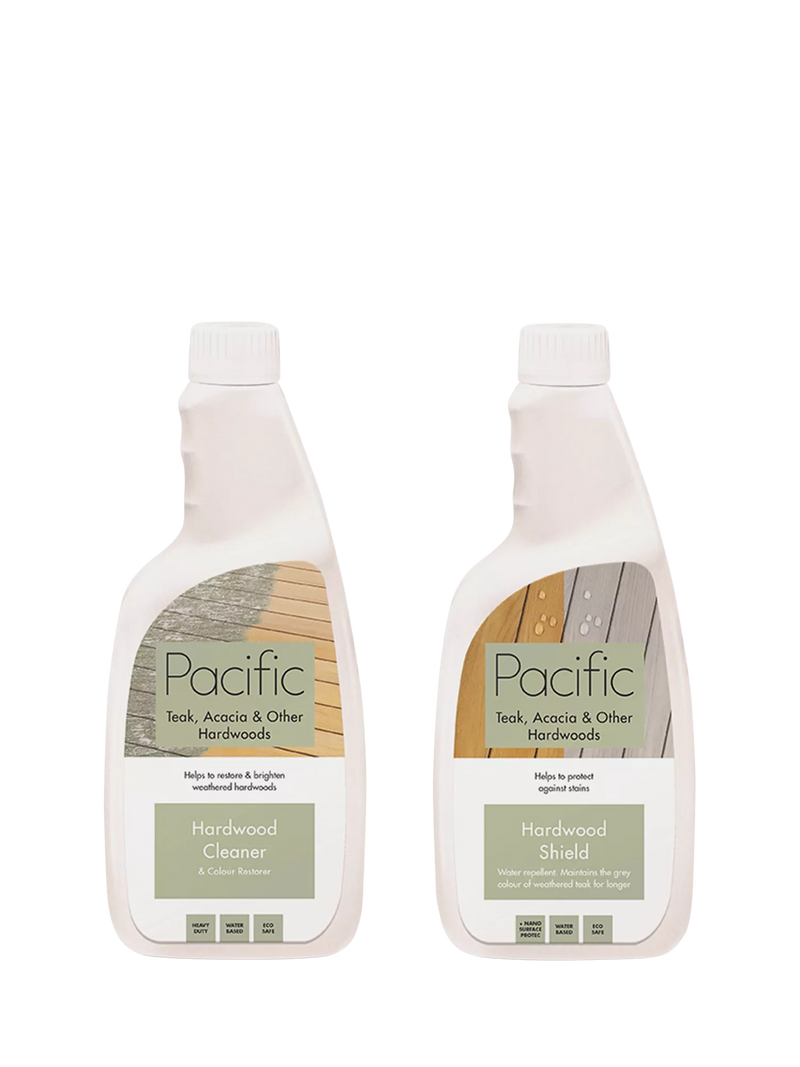Pacific Hardwood Cleaner and Hardwood Shield set 2x750ml, imported from the UK