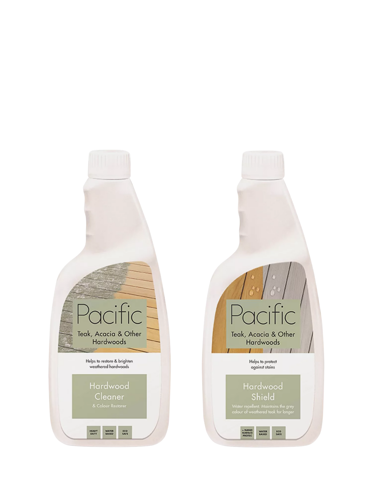 Pacific Hardwood Cleaner and Hardwood Shield set 2x750ml, imported from the UK