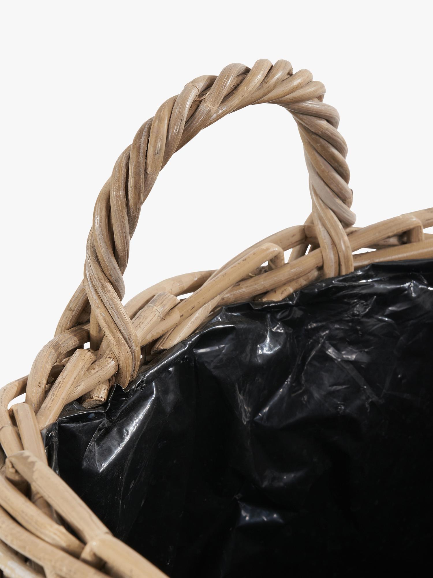 Pacific Kubu rattan bulbous planters set of 2 brown - British product
