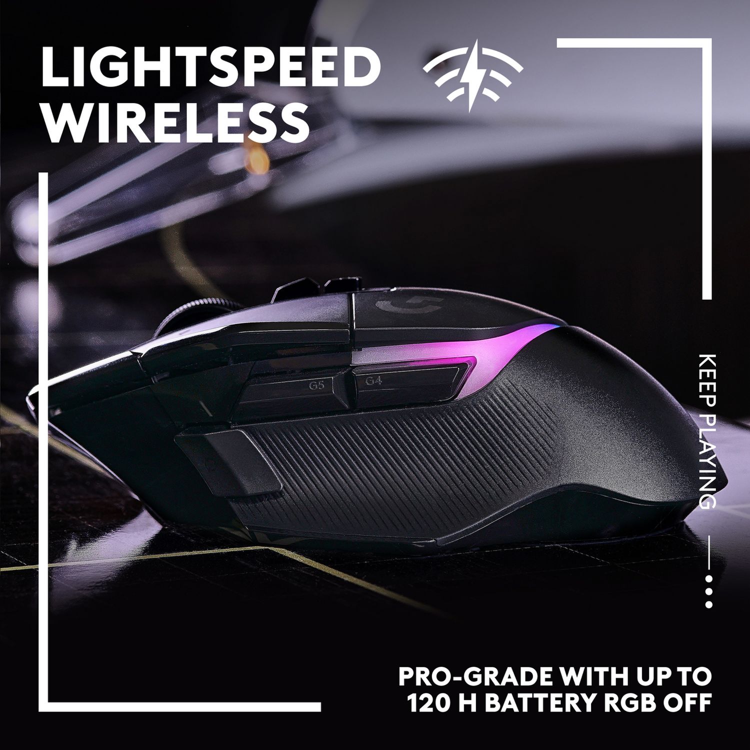 Logitech wireless gaming mouse black - British product