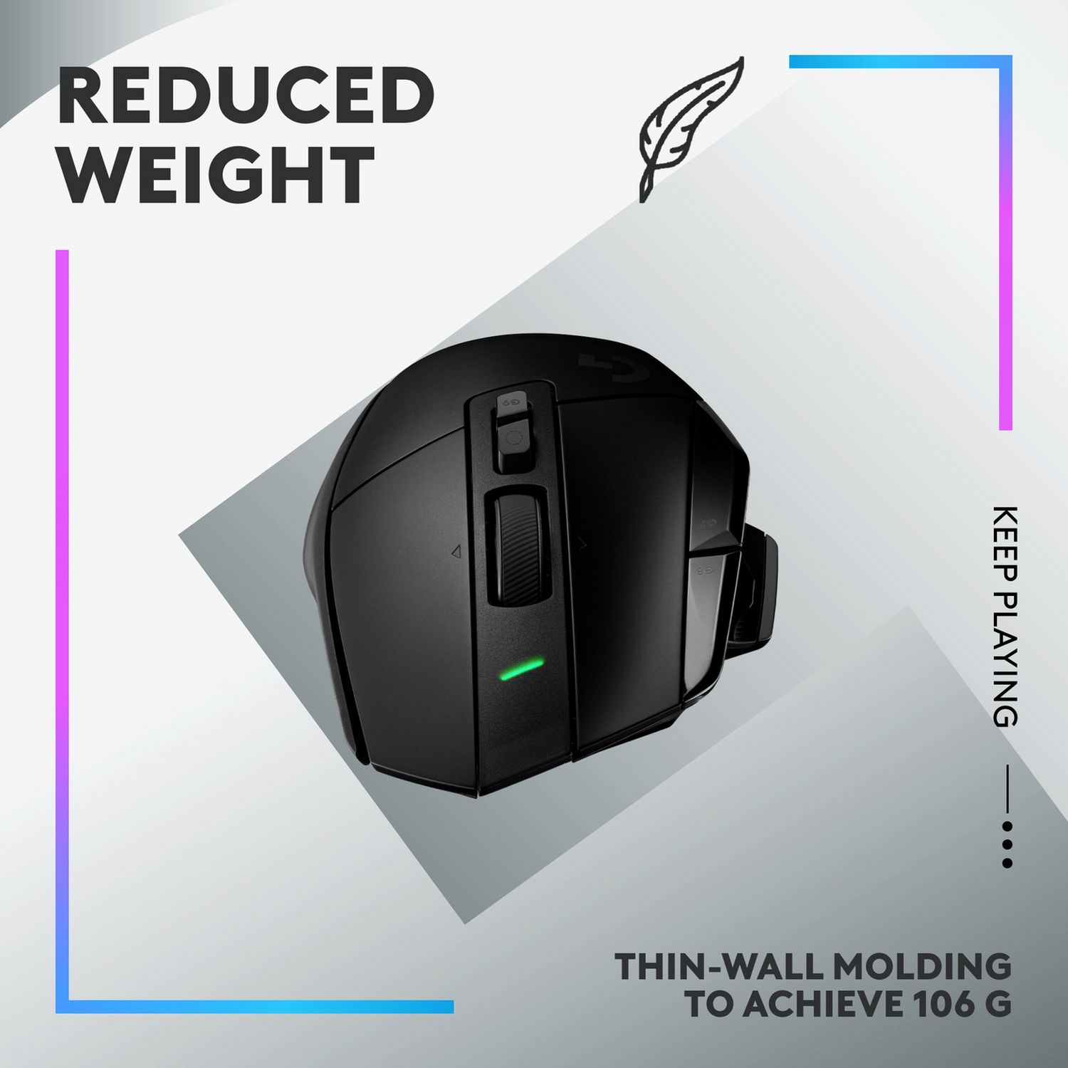 Logitech wireless gaming mouse black - British product