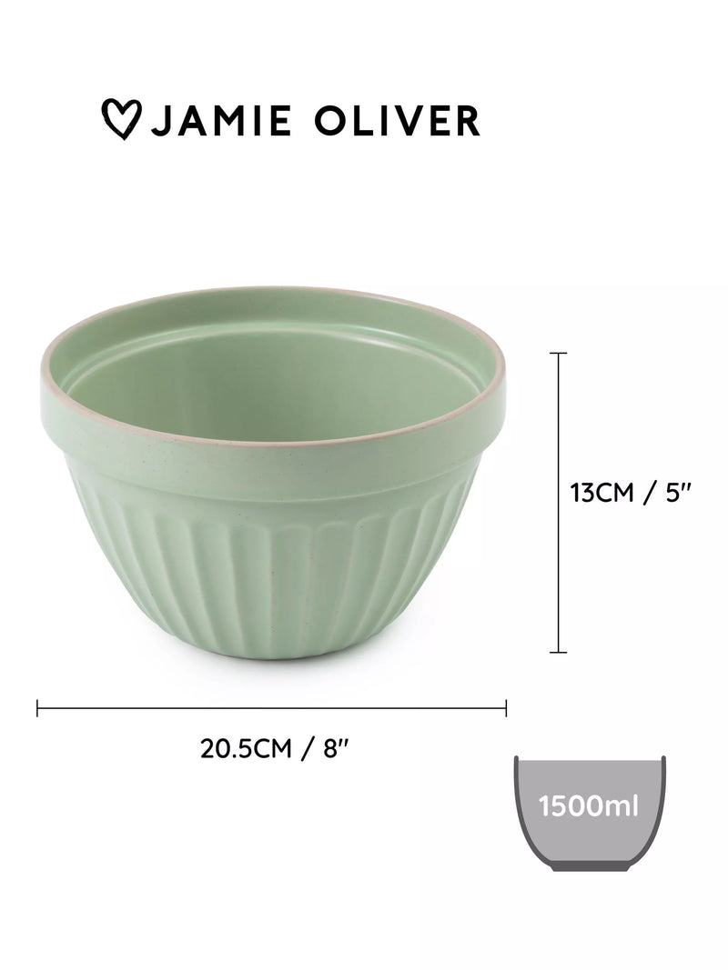Jamie Oliver stoneware pudding bowl green 20.5cm, UK version
