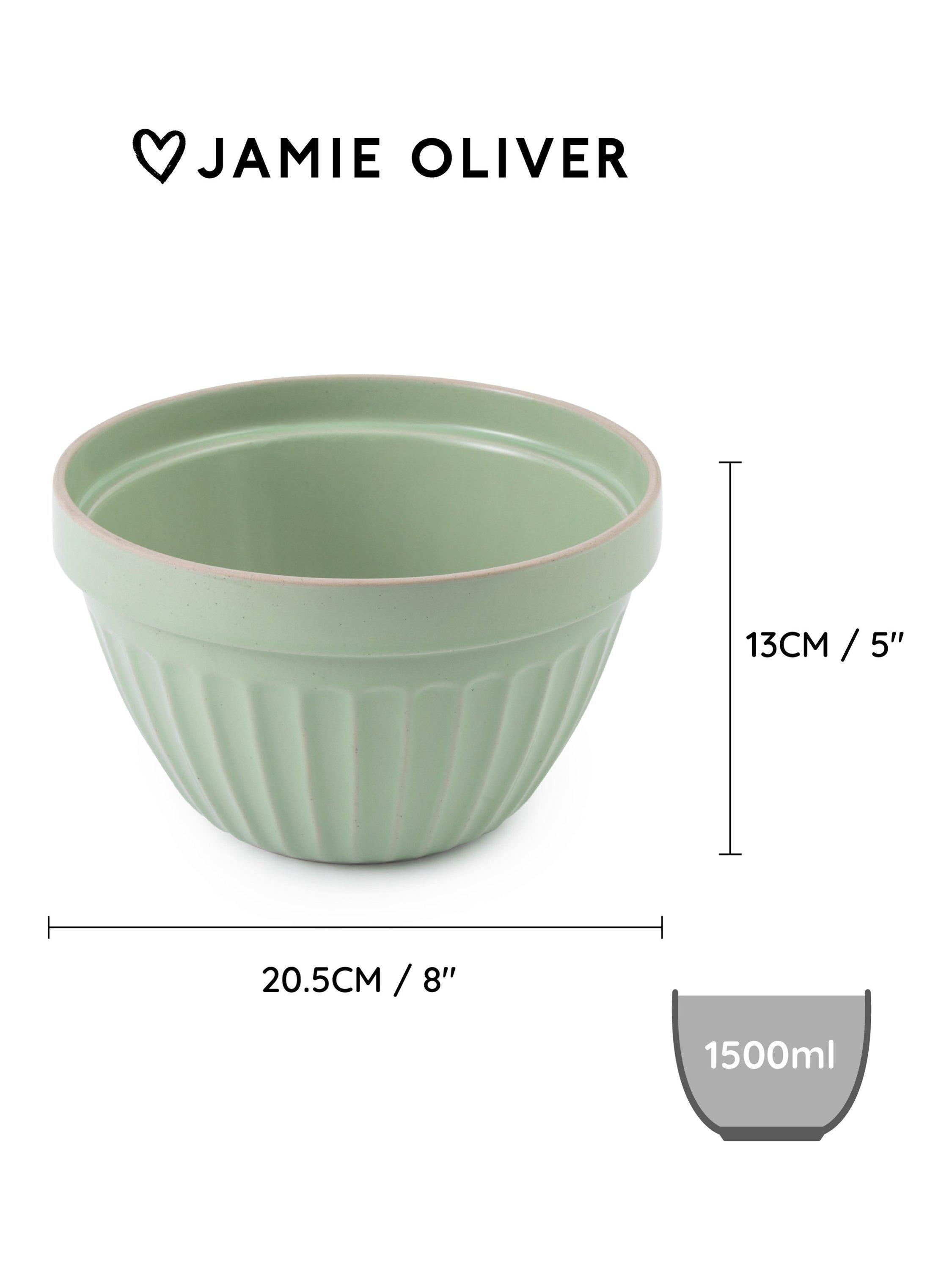 Jamie Oliver stoneware pudding bowl green 20.5cm, UK version