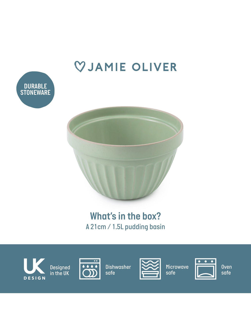 Jamie Oliver stoneware pudding bowl green 20.5cm, UK version