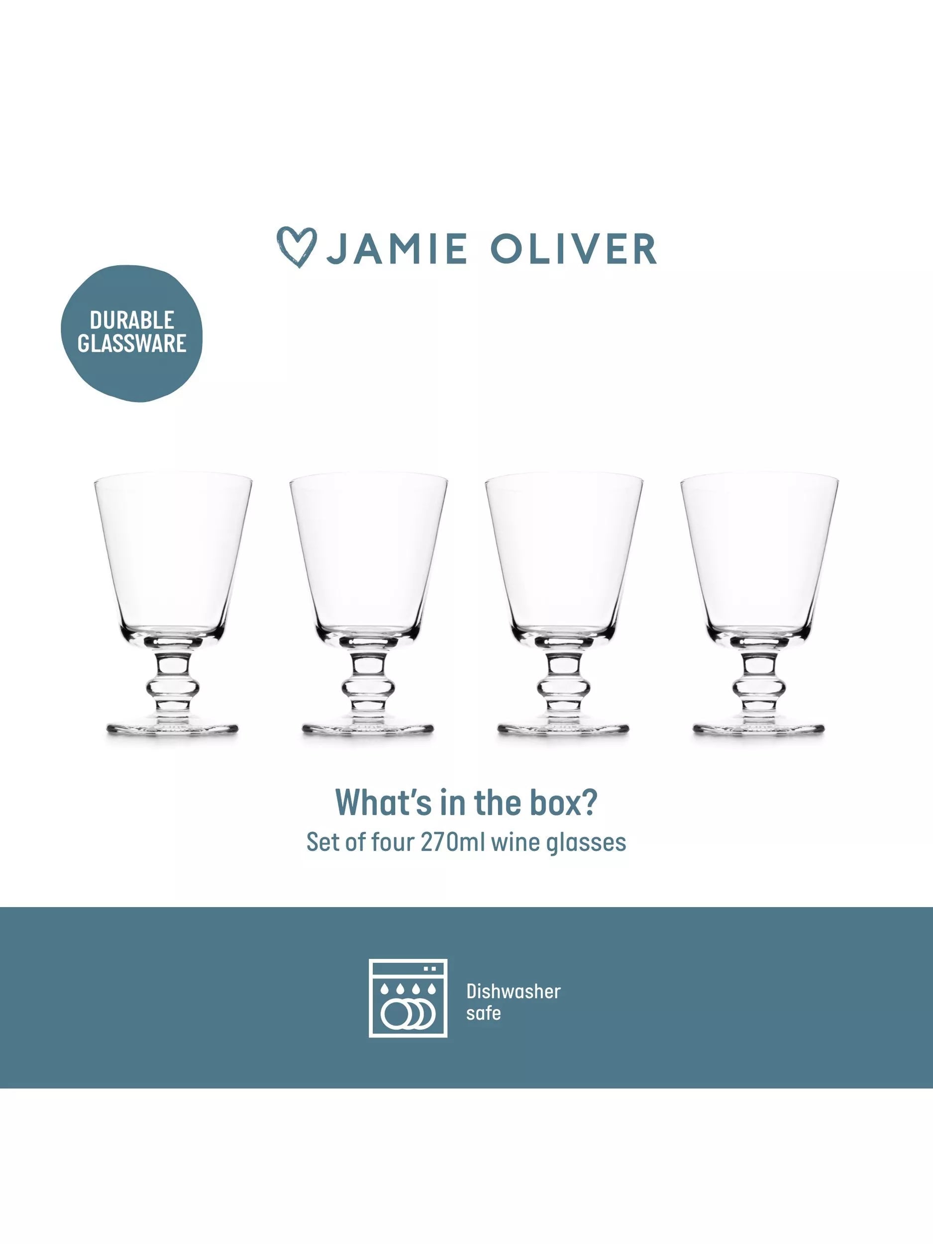 Jamie Oliver short-stemmed wine glasses set of 4 270ml, UK version