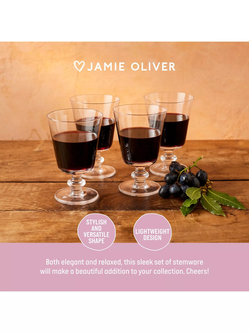 Jamie Oliver short-stemmed wine glasses set of 4 270ml, UK version