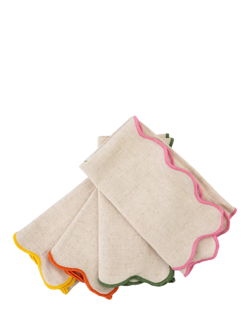 Jamie Oliver scallop edge napkins set of 4 - British product