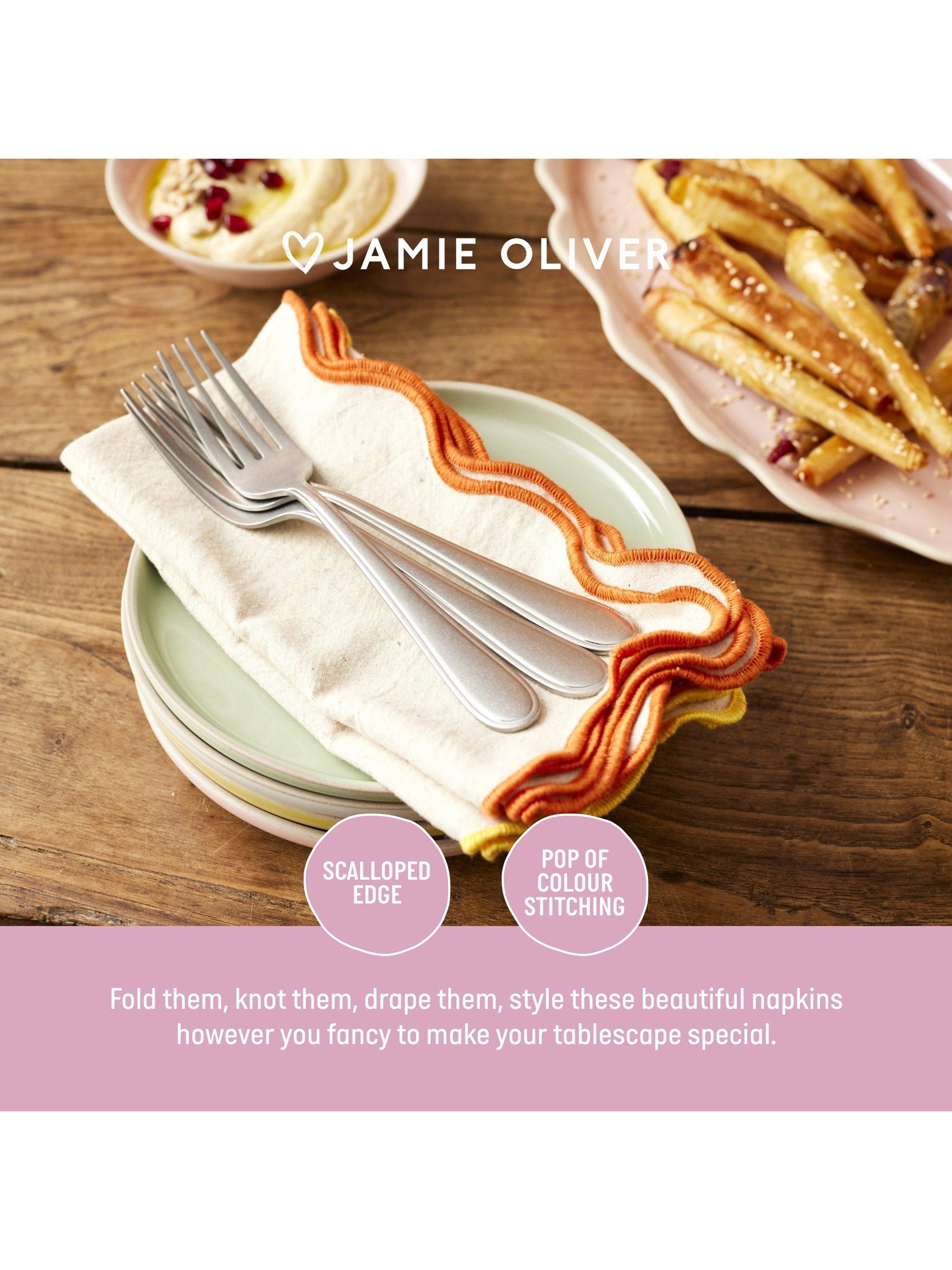 Jamie Oliver scallop edge napkins set of 4 - British product