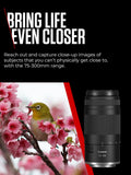Canon telephoto zoom lens F4-5.6 75-300mm (British brand)