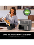 Ninja DZ300UK dual zone air fryer 7.6L grey (British brand)