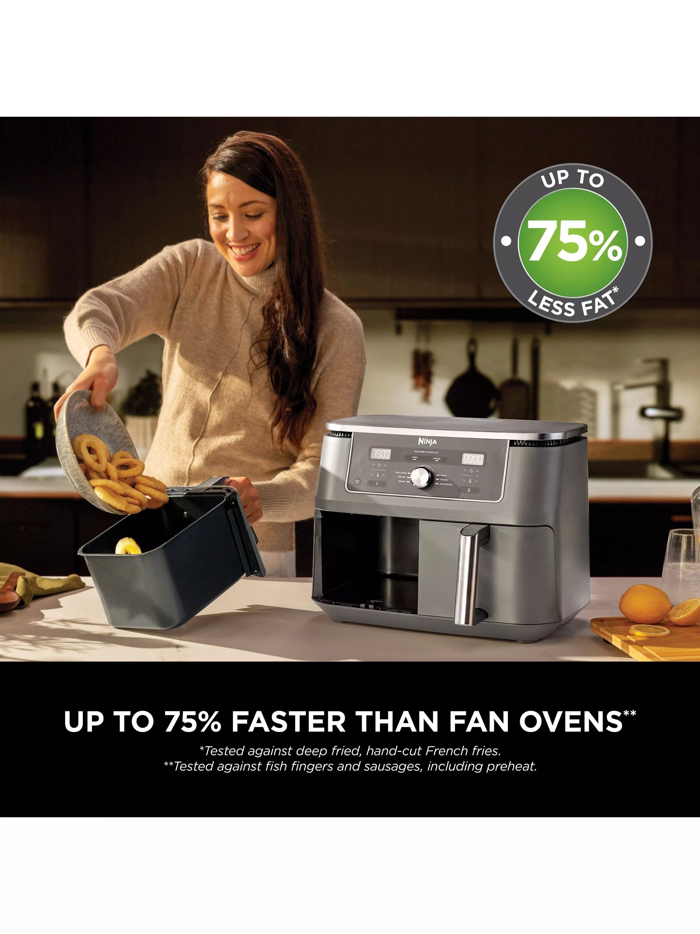 Ninja Dual Zone Air Fryer grey 9.5L, UK version